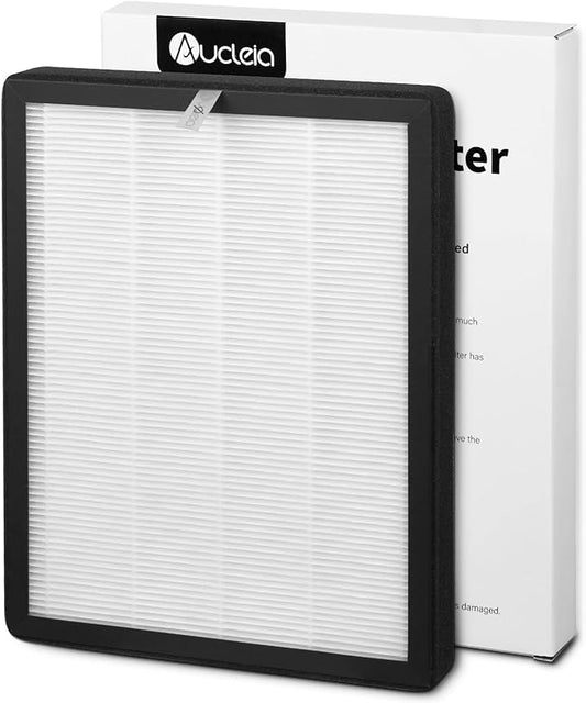 Aucleia Original True HEPA Filter for KQ-36/KQ-36A,H13 Larger 3-Stage Filtration, Removes Dust Pets Hair Smoke Odor and More,Air Cleaner for 99.99% Allergies (1 filter included)