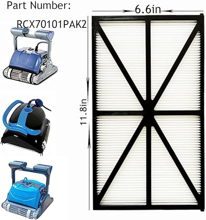 4 Pack for Hayward Sharkvac Filters RCX70101PAK2 Replacement Pool Filter Cartridges Compatible with Hayward Robotic in-ground Pool Cleaners AquaVac, TigerShark and SharkVac