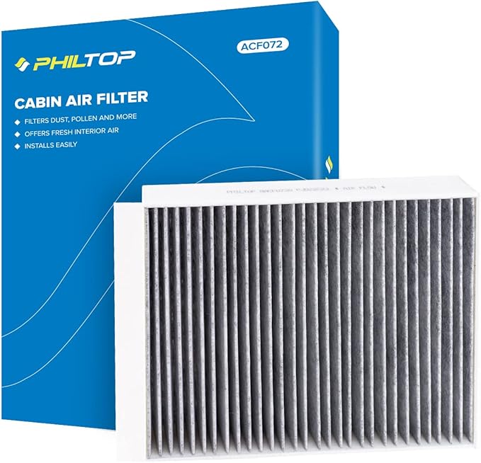 PHILTOP HEPA Cabin Air Filter w/Activated Carbon, Compatible with CF11719 Mercedes-Benz GLC300, C300, GLE350, E300, ML350, GLS450, E400, E450, E350, GL450, C43 AMG, GLE400, GLS550, GLC350e, CLS450