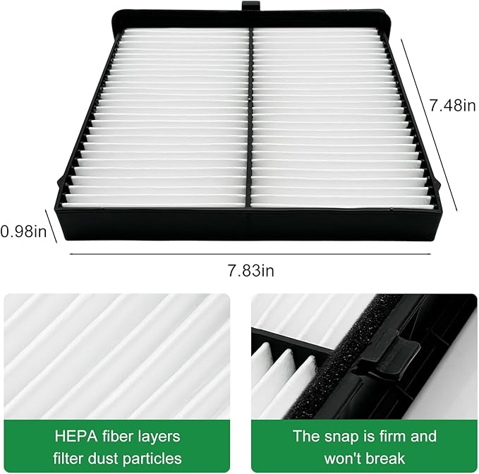 Capume 2PCS Cabin Engine Air Filter JMF61 JM3A0A Kit Fits for Mazda 3 2019-2025, Mazda 3 Sport 2019-2024, CX-30 CX 30 CX30 2020-2025, BDGF-61-J6X, CF12773, PAH9-13-3A0A