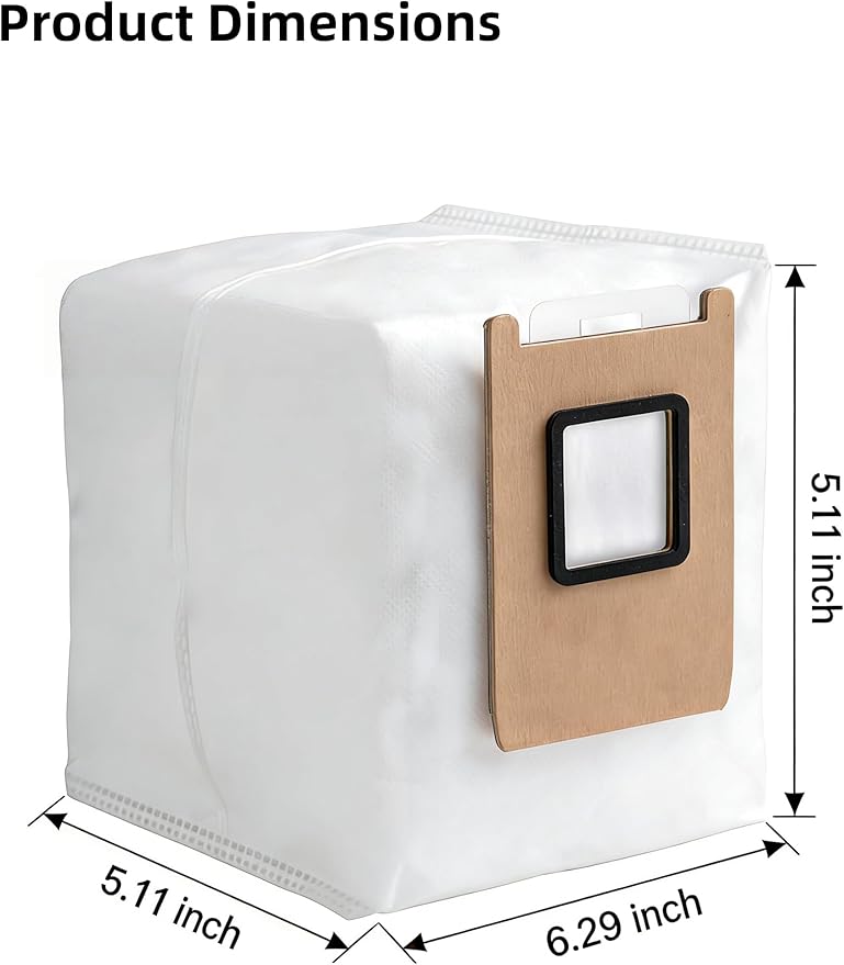 Replacement Dust Bags Compatible for Eufy Omni E25/E28/C28 3-Layer Leak-Proof Robot Vacuum Cleaner Parts/Accessories