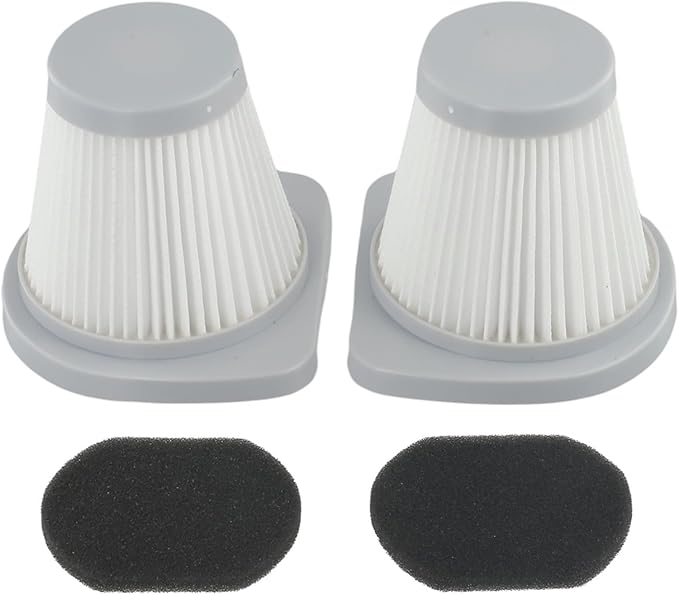 2Pcs HEPA Filters For Merlin 2-in-1 Corded Stick Vacuum Cleaner, For Merlin SC861, SC861A Upright Models, Washable Reusable 8.5cm/3.35in Height Gray White Plastic Filter Cartridge (2pcs)