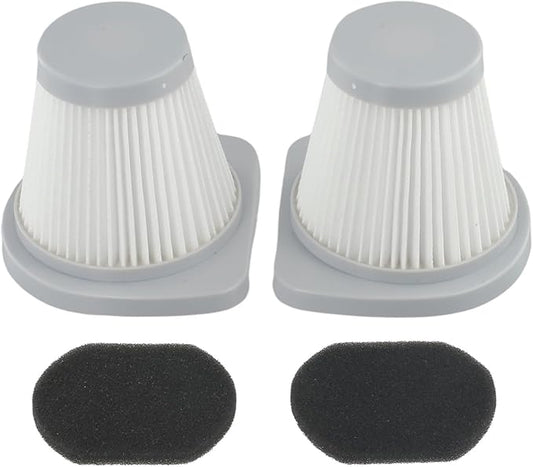 2Pcs HEPA Filters For Merlin 2-in-1 Corded Stick Vacuum Cleaner, For Merlin SC861, SC861A Upright Models, Washable Reusable 8.5cm/3.35in Height Gray White Plastic Filter Cartridge (2pcs)