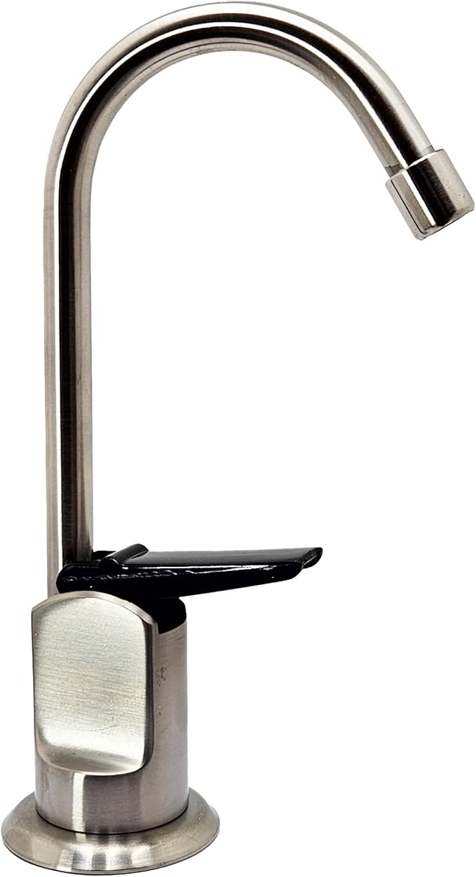 Westbrass D203-NL-07 6" Touch-Flo Style Pure Cold Water Dispenser Faucet, 1 Pack, Satin Nickel