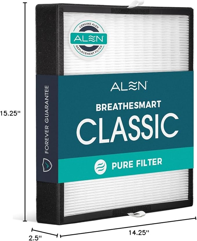 Alen Classic Replacement Air Filter for BreatheSmart Classic — True HEPA Filter to Remove Dust, Pollen and Small Particles — Air Cleaner for Allergy and Asthma Suffers — 1 Filter