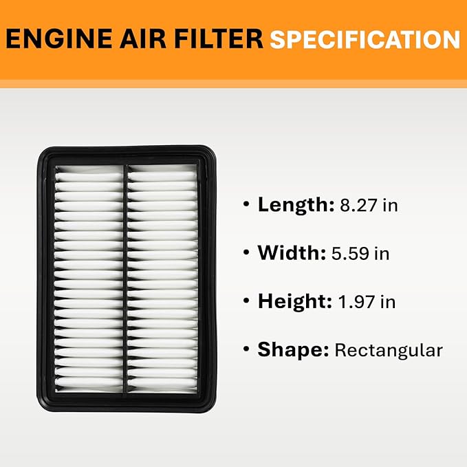 Engine & Cabin HEPA Air Filter Combo-Compatible with Honda CRV CR-V 2.0L Hybrid 2023 2024 2025,Accord 2.0L Hybrid 2023 2024 2025,Civic 2.0L Hybrid 2025