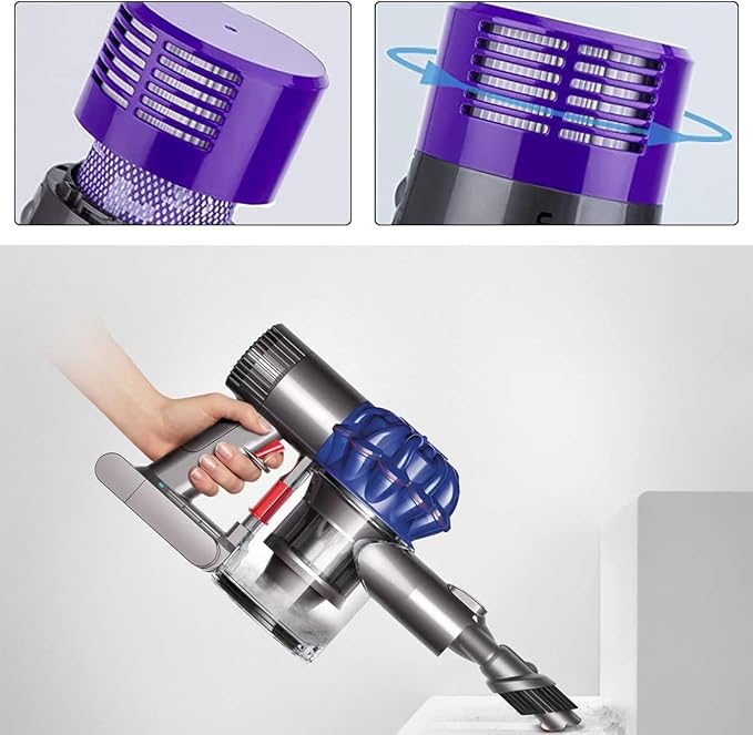 HEPA Filter Replacements for Dyson Cyclone V10 Animal V10 Absolute SV12 V10 Total Clean Cordless Stick Vacuum Part no. 969082-01 (2 Pack)