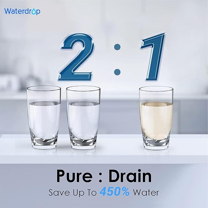 Waterdrop D6RF Filter, Replacement for D6 Tankless Reverse Osmosis System, 1-year Lifetime, Reduce PFAS