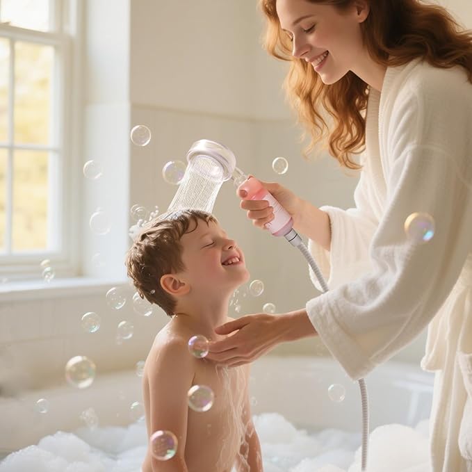 Vitamin C & Aromatherapy Skincare Spa Shower Head with Handheld, Filtered Showerhead for Hard Water - Removes Chlorine & Heavy Metals, Softer Skin & Hair Care (Rose Scent)
