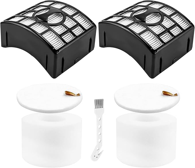 Improvedhand UV700 Filter Replacement Compatible with Shar-k Duo Clean Lift-away Upright Vacuum NV770,NV771,NV600,NV601,NV611,ZU701 Replaces # XFF600,XHF600,2 High Efficiency 2 Foam & Felt Filters