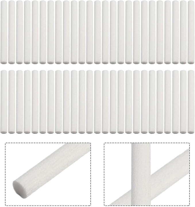 50 Piece Pack Replacement Filter Sponges for Car Essential Oil Diffuser Humidifier Refill Compatible with Vehicle Air Vent Aroma Units