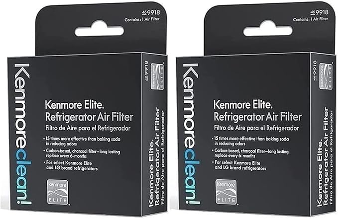 [9918 Air Filter OEM Mania] 469918 2-Pack Kenmore Elite Air Filter Replacement Compatible with LG Refrigerator LT120F - 9918 Kenmore Air Filter for ADQ73214402, ADQ73214404, ADQ73214405