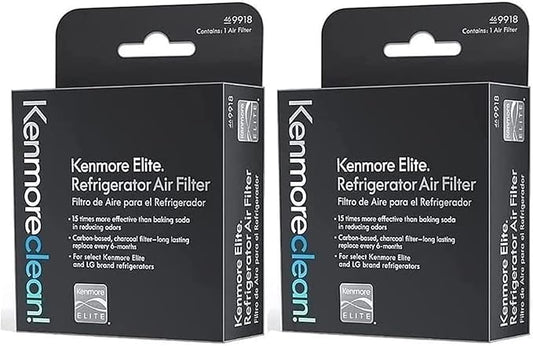 [9918 Air Filter OEM Mania] 469918 2-Pack Kenmore Elite Air Filter Replacement Compatible with LG Refrigerator LT120F - 9918 Kenmore Air Filter for ADQ73214402, ADQ73214404, ADQ73214405