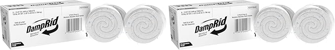 DampRid Moisture Absorber Drop-In Tablet Refill Pack, Fragrance Free, 15.8 oz., Attract and Trap Excess Moisture and Eliminate Musty Odors for Cleaner, Fresher Air, 4 Count, (Pack of 2)
