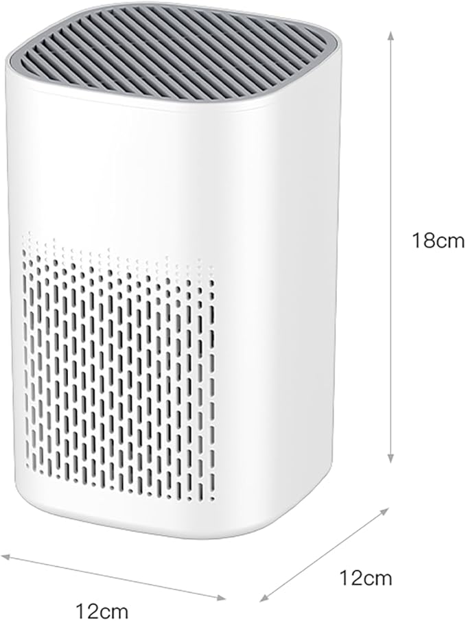 Quiet Compact Air Purifier for Desktop Use – Effective Odor Remover for Bedroom, Kitchen, and Office – HEPA Filter Traps Pet Hair, Smoke, and Airborne Irritants, Keeps Small Spaces Fresh