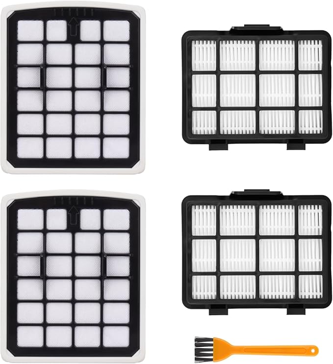 Replacement Filters Compatible with Eureka NEN180 NEN186BL Bagless Canister Vacuum Cleaner - Dust Cup Filters HEPA Filter Accessories Part, 2 + 2 Pack