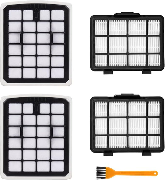 Replacement Filters Compatible with Eureka NEN180 NEN186BL Bagless Canister Vacuum Cleaner - Dust Cup Filters HEPA Filter Accessories Part, 2 + 2 Pack