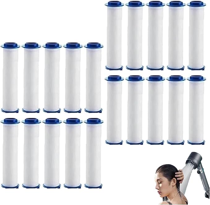 10/20 Pcs ShowerHead Filters, Filtered Showerhead, PP Cotton Filter Cartridge, Ion Shower Drops Head Filter, Suitable for Various Specifications of Shower Heads (20 Pcs, 3.3 inches)