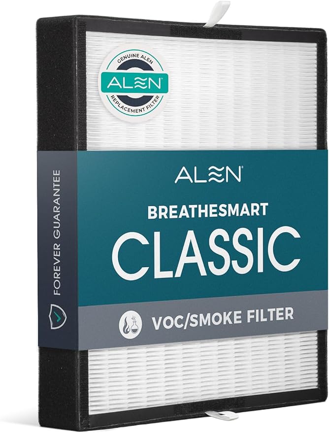 Alen Classic-VOC FreshPlus Replacement Air Filter for BreatheSmart Classic — True HEPA Carbon Filter to Remove VOC, Dust, Dander and Smoke — Air Cleaner for Allergy and Asthma Sufferers — 1 Filter