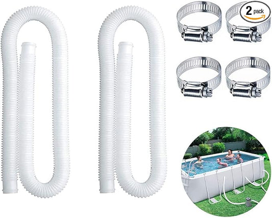 Swimming Pool Replacement Hose,Replacement Hose for Above Ground Pools,59” Long 1.25" Diameter Filter Pump Hose,Compatible with Pump Model 607, 637.