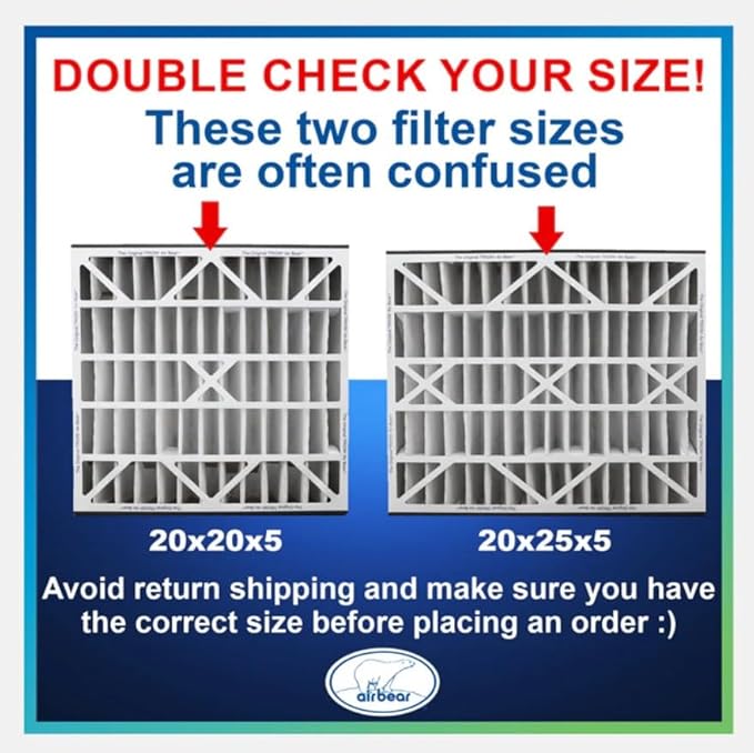 Trion Air Bear 266649-102 - 20" x 25" x 5" MERV 13 Pleated Air Filter