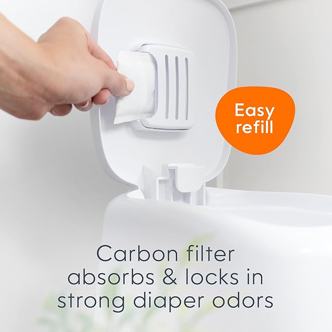 Diaper Genie Carbon Filter | Diaper Pail Odor Eliminator & Deodorizer | Compatible with the-Diaper Genie Complete and Expressions Pail,4 Count (Pack of 12)