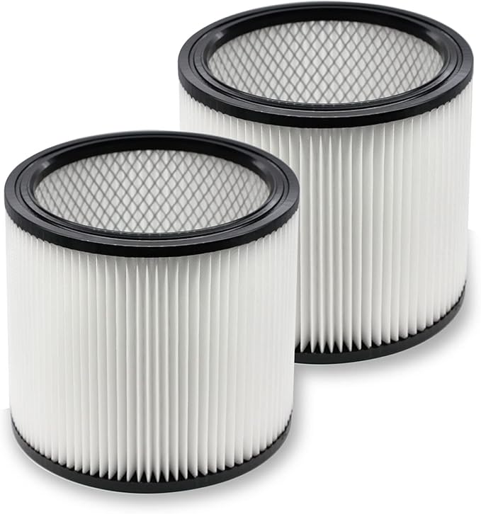 Replacement Filter Compatible with Shop-Vac 90350 90304 90333 Replacement fits for Shop Vac 4-16 Gallon most Wet/Dry Vacuum, Washable Synthetic Material, 2 PACK