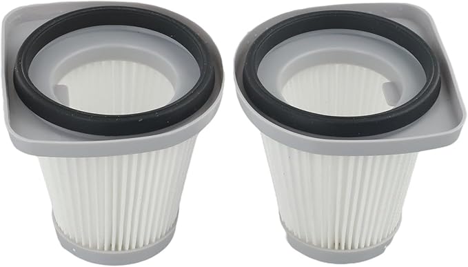 2Pcs HEPA Filters For Merlin 2-in-1 Corded Stick Vacuum Cleaner, For Merlin SC861, SC861A Upright Models, Washable Reusable 8.5cm/3.35in Height Gray White Plastic Filter Cartridge (2pcs)