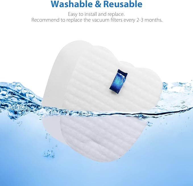 Lemige Vacuum Filters Replacement Set for Shark Rocket Vacuum HV345 HV343AMZ ZS350 ZS351 ZS352 HV320 HV321 HV322 HV324Q HV345 HV401, 8 Foam&Felt Filters + 8 Post-Filters, Part # XPMFK320&1084FTV320