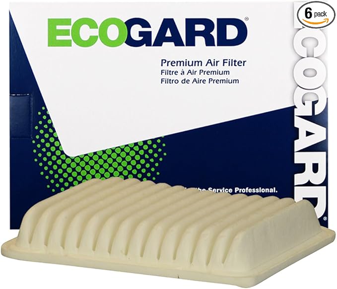 ECOGARD XA10418 Premium Engine Air Filter Fits 2013-2025 Mitsubishi Outlander Sport, RVR, 2014-2022 Outlander, 2013-2017 Lancer, 2007-2009 Grandis, 2013-2015 ASX (Pack of 6)