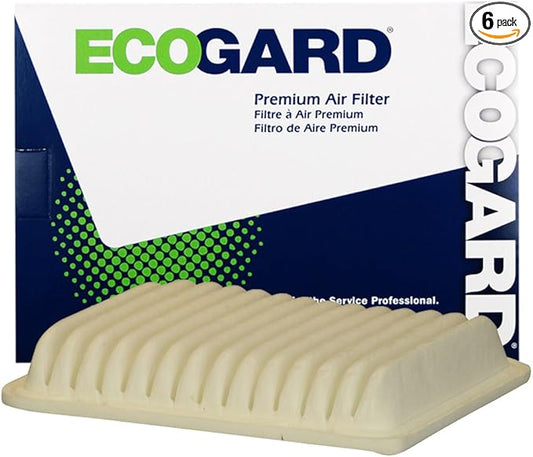 ECOGARD XA10418 Premium Engine Air Filter Fits 2013-2025 Mitsubishi Outlander Sport, RVR, 2014-2022 Outlander, 2013-2017 Lancer, 2007-2009 Grandis, 2013-2015 ASX (Pack of 6)