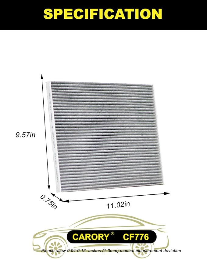 Cabin Air Filter w/Activated Carbon for Nissan Altima 2013-2018, Maxima 2016-2023, Murano 2015-2024, Pathfinder 2013-2020, Infiniti QX60 2014-2020, JX35 2013