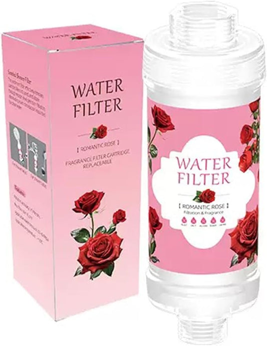 Shower Head Filter Vitamin C Shower Aromatherapy Replacement Cartridge Bathroom Accessories for Hard Water Filter Remove Chlorine Fluoride Heavy Metals Improves Skin Condition Protects Hair Rose