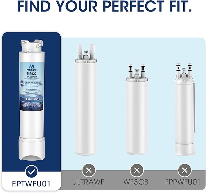 MARRIOTTO EPTWFU01 Water Filter Replacement, Compatible with, EWF02, Pure Source Ultra II, 4 count