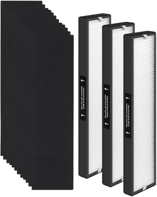 Nispira 3-set 182550 Filter Replacement Compatible with Bionaire BAP536UV-U Holmes HAP537UV / 2141139 Air Purifier, 3 HEPA 12 Pre Filters