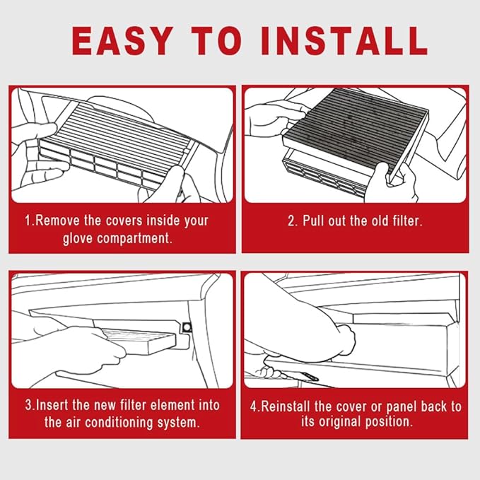 CF11966 Cabin Air Filter with Activated Carbon Compatible with Chevy Silverado/GMC Sierra 1500 2500 3500, Suburban, Tahoe, Yukon, Buick Enclave, Cadillac Escalade Car Cabin Air Filter