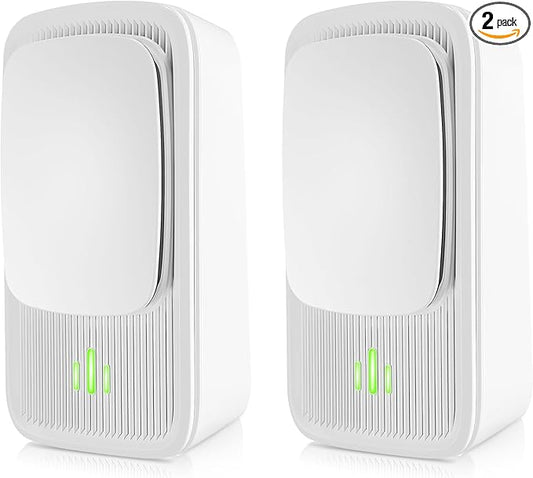 Plug In Air Ionizers - 2 Pack Quiet Negative Ion Air Purifier, Air Fresheners for Home, Bedroom, Office, Kitchen - Portable Air Purifiers Portable Odor Eliminator for Smoke, Dust, Pet Smell