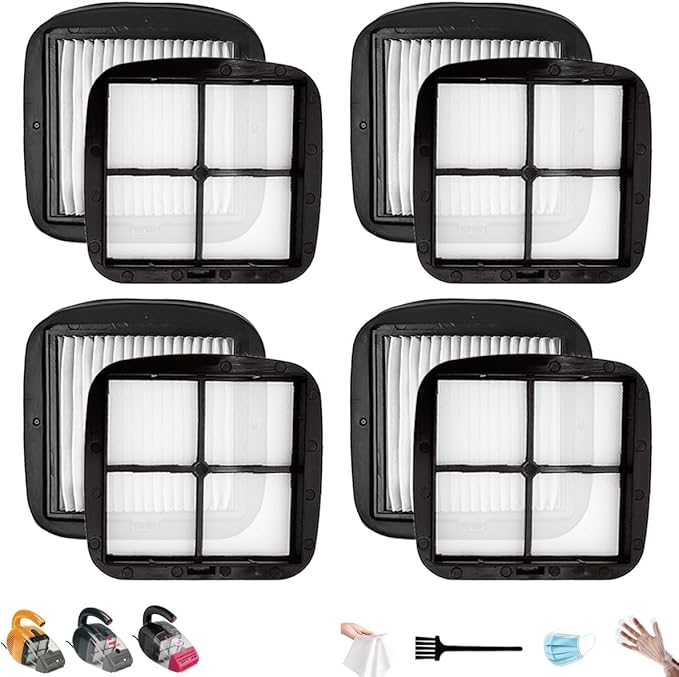NKA 97D5 vacuum filter for bissell pet hair eraser vacuum filter Corded Handheld Vacuum 33A1, 35V4, 47R5 Series, Replace Part #2037416, 2031432 for bissell vac filter(4 Pack)