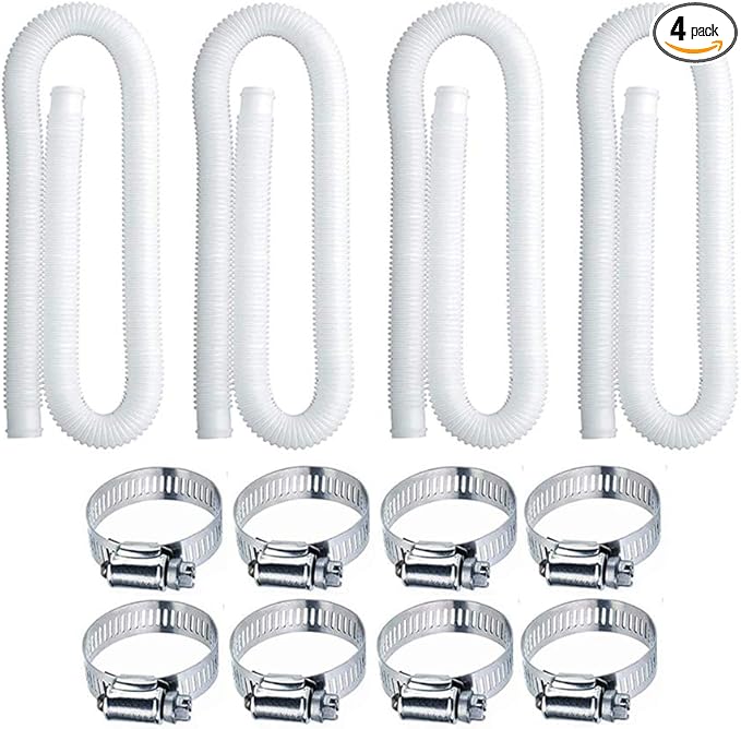 Swimming Pool Replacement Hose,Replacement Hose for Above Ground Pools,59” Long 1.25" Diameter Filter Pump Hose,Compatible with Pump Model 607, 637.