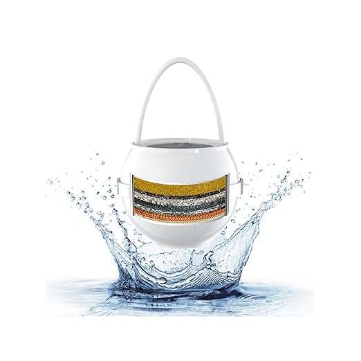 SHLLKTTRY Bath Water Filter for Tub Faucet with Overflow,Filtration,Remove Contaminants,Chlorine,Fluoride,Hard Water Softener,Enhances Health of Skin,Hair,Nails,Relieve Eczema,3,000 Gallons,White