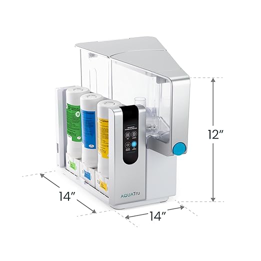 AquaTru Classic Alkaline Countertop Water Purifier | Certified 4-Stage Reverse Osmosis System Removes 84 Contaminants Including Forever Chemicals, Lead & Fluoride | Adds Minerals | No Plumbing