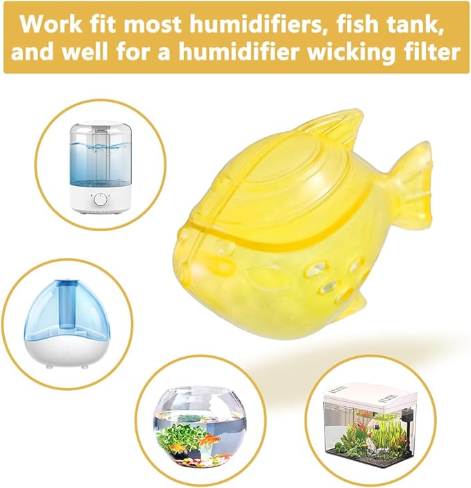 Humidifier Tank Cleaner, Raipoment 10PCS Universal Humidifier Filters Fish Compatible with Drop,Droplet, Warm&Cool Mist Humidifiers,Fish Tank[Keep The Water