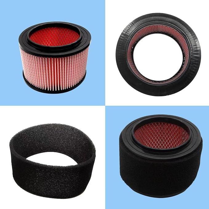 Fine Dust Cartridge Filter Compatible with Vacmaster VF408, Vacmaster VF410P, Wet/Dry Vac Beast VFB511B 0201 and Cleva Industrial VF408B (1 Pack Vacuum Filter and 1 Pack Foam Filter)