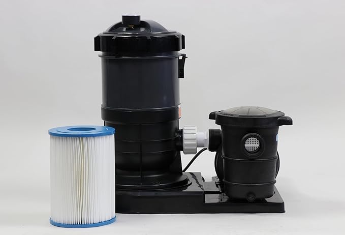 Doheny's Pool Pro Cartridge Filter System for Above-Ground Pools | 25 Sq. Ft. System with 3/4 HP Pump | Extra-Large Non-Woven Cartridge for Clear Water & Max Flow | Durable Thermoplastic | 115V/60Hz