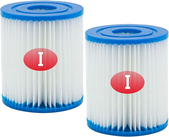 Type I Pool Filter Cartridge, 3.11 x 3.48 Inch Size I for Swimming Pool Filter,Pool Filter Pumps Universal Replacements (2 Pcs)