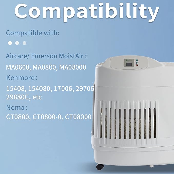 4-Pack MAF2 Humidifier Filter Compatible with Aircare MA0800, MA0600, Kenmore 17006, 15408, Esscik Air MiostAIR MA0800, MA0600