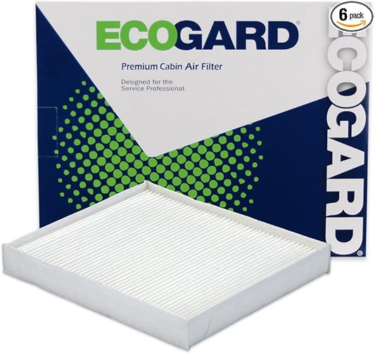 ECOGARD XC10482 Cabin Air Filter Fits 2015-2019 Hyundai Sonata (Pack of 6)
