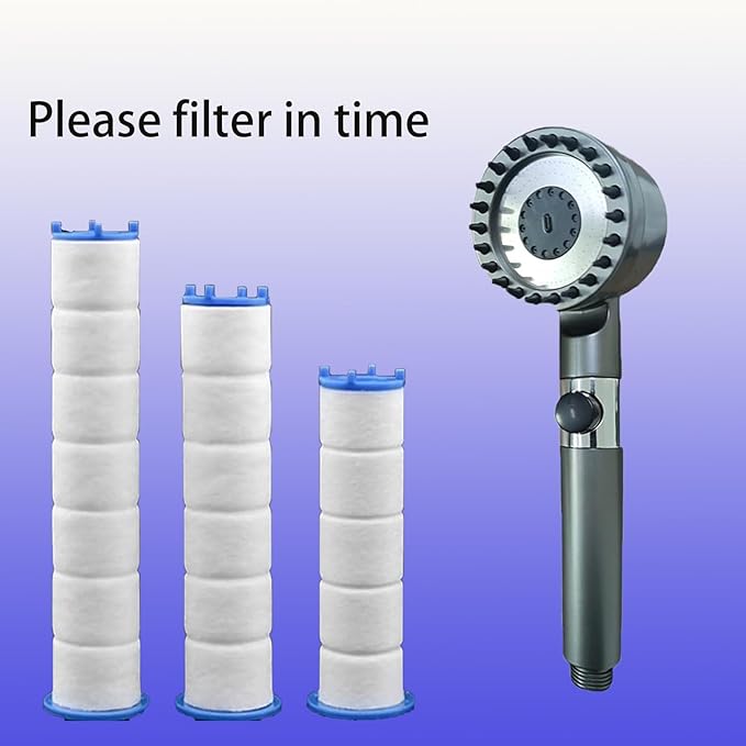 10/20 Pcs ShowerHead Filters, Filtered Showerhead, PP Cotton Filter Cartridge, Ion Shower Drops Head Filter, Suitable for Various Specifications of Shower Heads (20 Pcs, 2.95 inches)