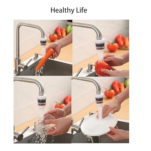 3 Pack Water Filter for Sink, Magnet Faucet Filter, Kitchen Faucet Water Filter, Activated Carbon Water Purification Filter, Faucet Mount Filters Suitable for Standard Faucet,Random Colour
