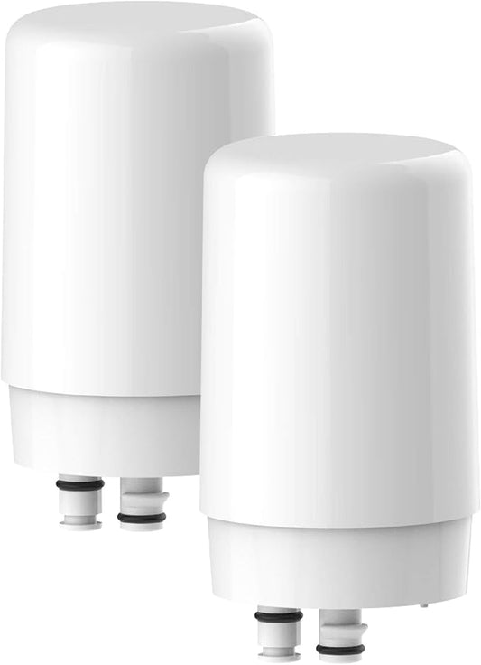 Waterdrop 7027W Faucet Water Filter, Replacement for Brita® Filter, 36311 On Tap Water Filtration System, Brita® Replacement Filters, 4-Months or 100 Gallons, White, 2 Pack